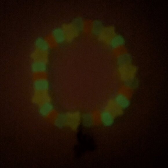 Handmade Vintage 90s Pastel Pegasus Star Bracelet Kawaii Preppy Glow in the Dark - Picture 2 of 2